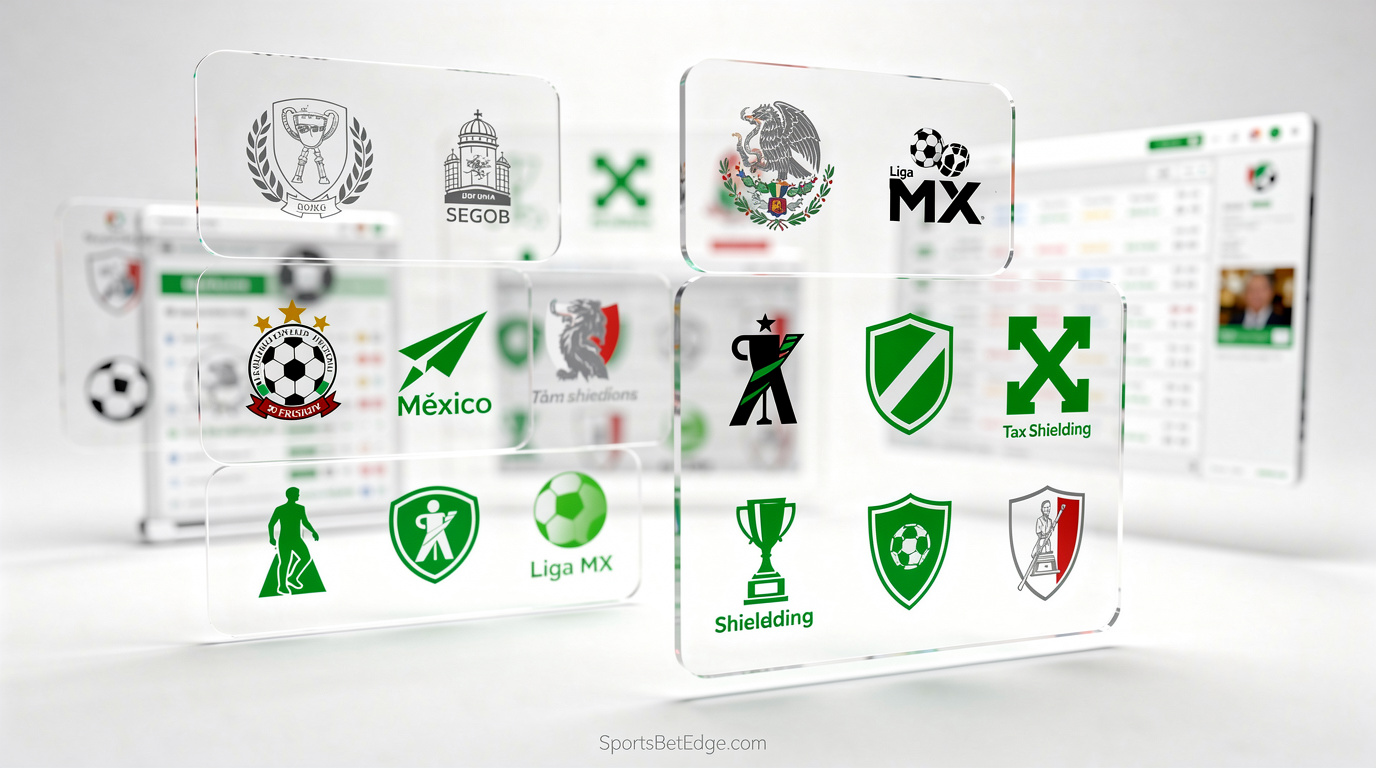 Infographic overview illustrating the legal status and market insights for sports betting in Sports Betting in Mexico 2026 : SEGOB, Liga MX & Tax Shielding