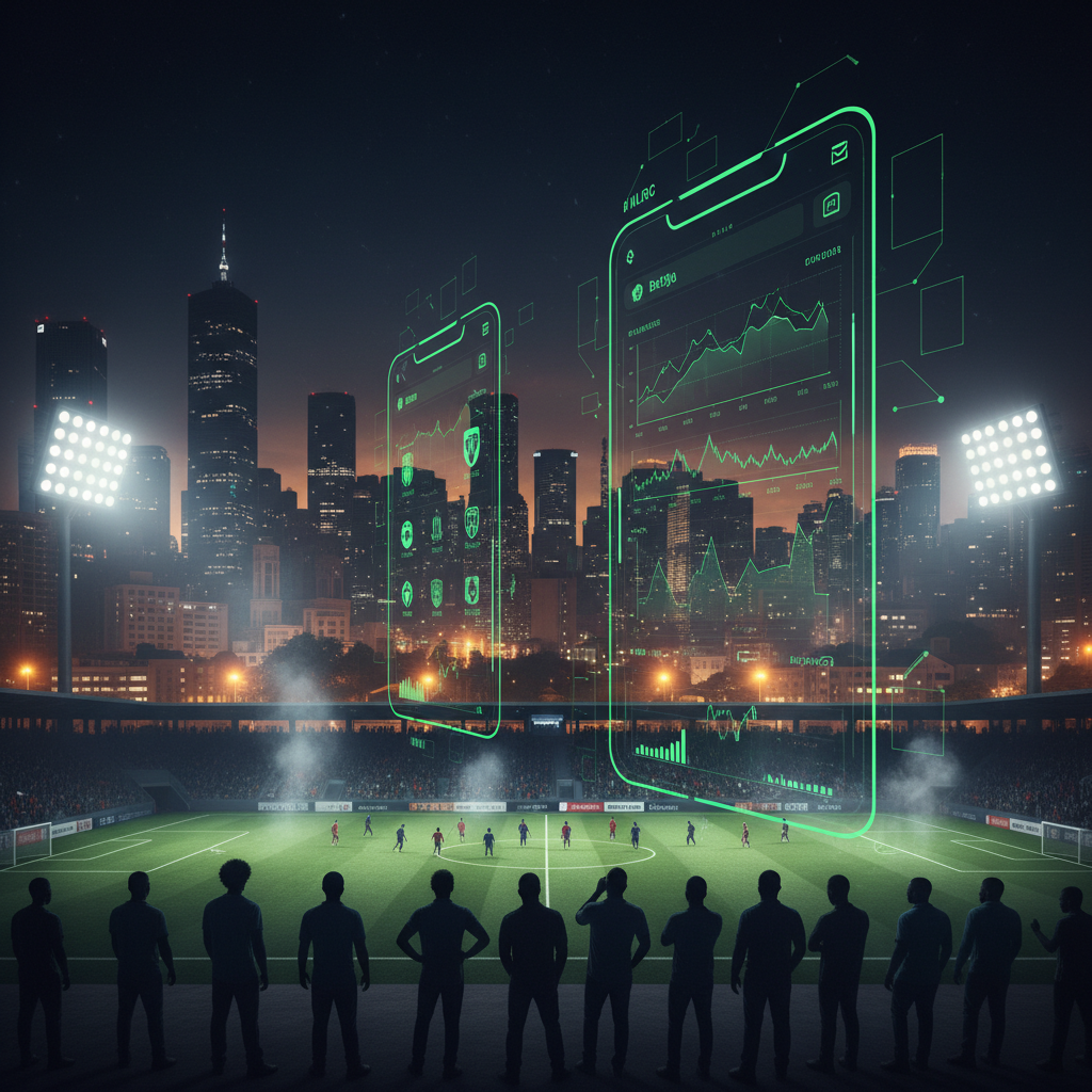 Infographic overview illustrating the legal status and market insights for sports betting in Sports Betting in Nigeria 2026 : NLRC, Bet9ja & Naira Dynamics