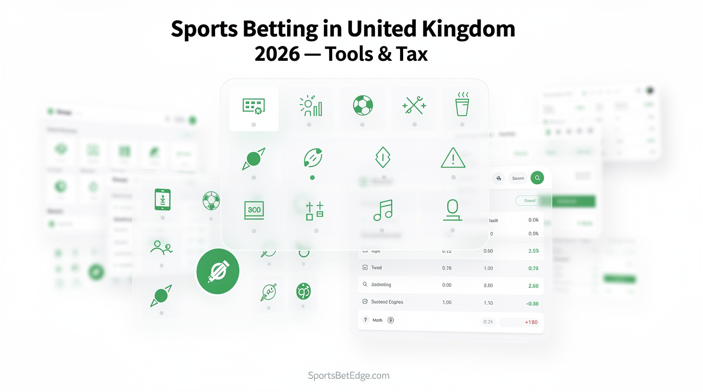 Infographic overview illustrating the legal status and market insights for sports betting in Sports Betting in United Kingdom 2026 : Tools & Tax