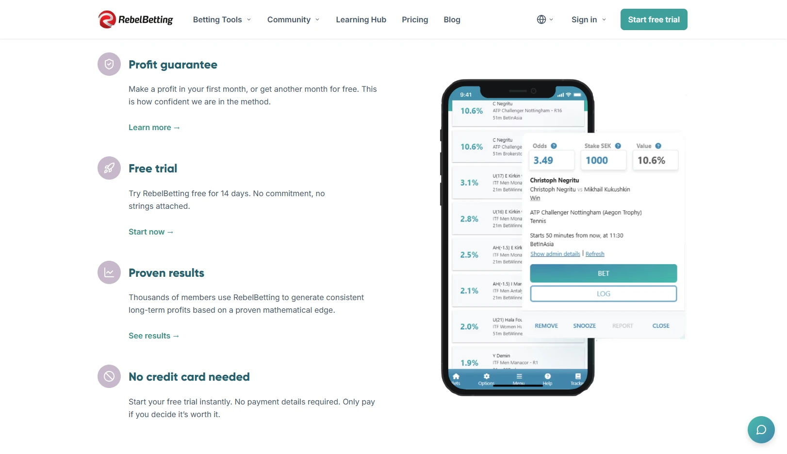 RebelBetting platform cover — dedicated arbitrage and value betting scanner